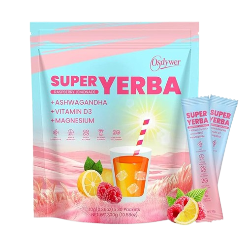 Super Yerba – Clean Energy & Focus | Raspberry Lemonade | 30 Servings